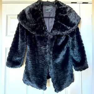 Guess Faux Fur Coat Black S